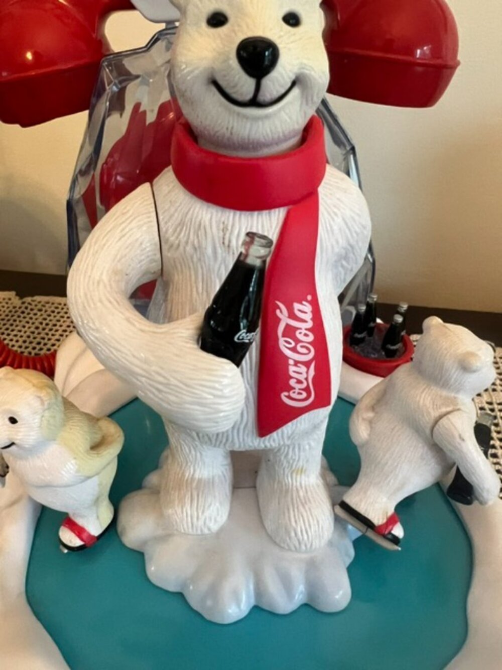 VTG Coca-Cola Polar Bear Animated Phone Coca Cola Telephone